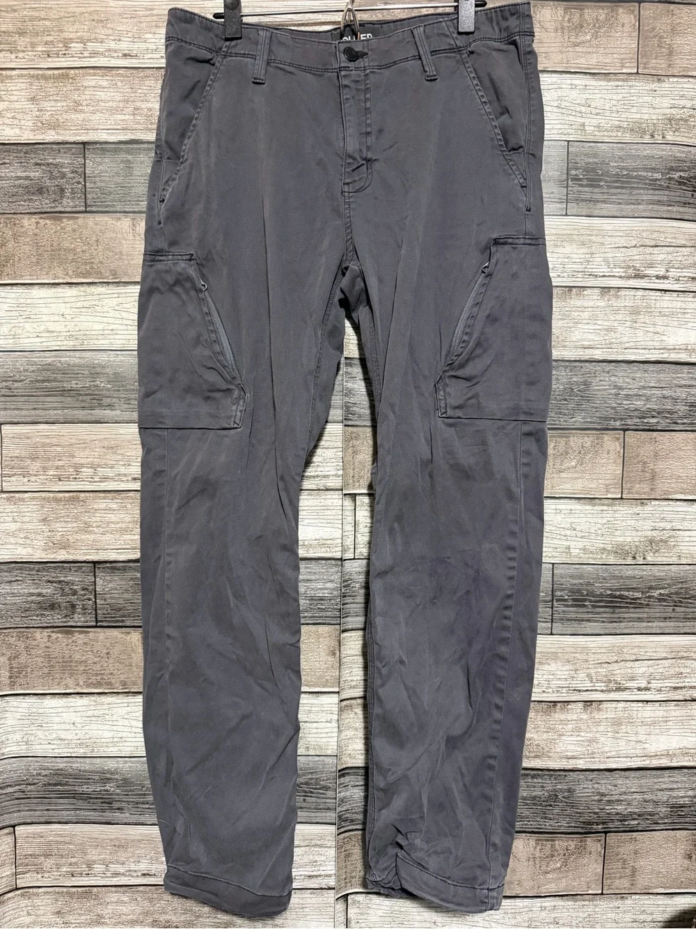 DU/ER Live Free Adventure Cargo Pants Men’s 34x32 Gray Ankle Drawstrings